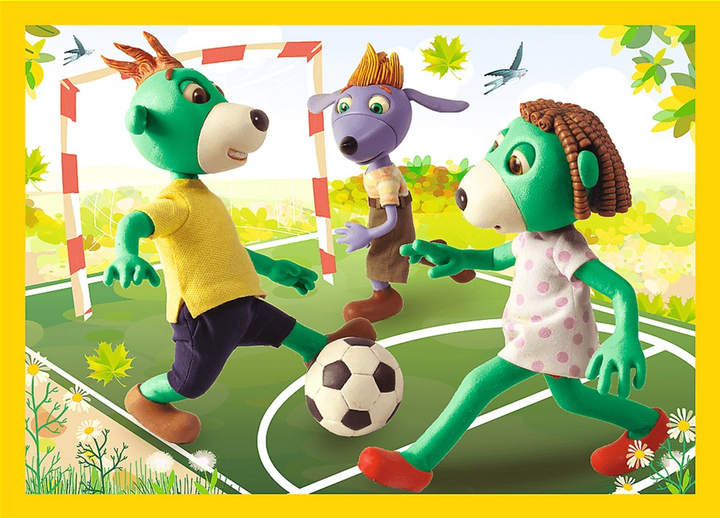 Puzzle Trefl Rodzina Treflików Wspólne zabawy Treflików 4 w 1 71 element (5900511343588) - obraz 5