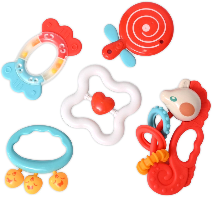 Zestaw dużych grzechotek Huanger Baby Rattles 5 szt (5901384726980) - obraz 2