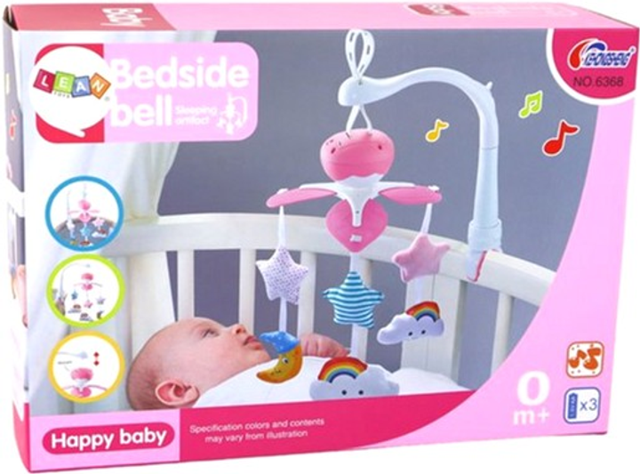 Karuzela do łóżeczka LEAN Toys Bedside Bell Niebo (5905679077702) - obraz 4