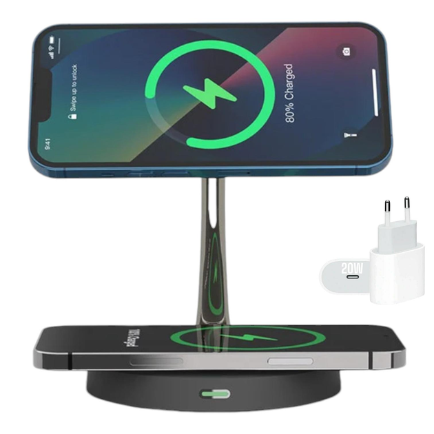 Док Станция Беспроводная Qinetiq Magsafe Foneng Gan T269 20W 3 в 1 Для ...
