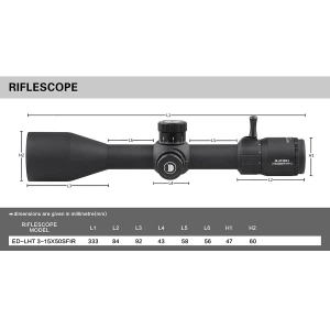 Прицел DISCOVERY Optics ED-LHT GENII 3-15X50SFIR FFP-Z 30mm подсветка (221001-2), шт - изображение 4