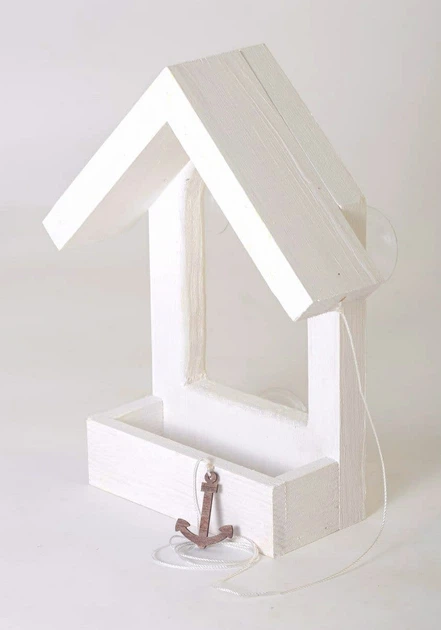 Годівничка для птахів на вікно House_for_birds "Балкон" біла - Фото 3 Годівничка для птахів на вікно House_for_birds "Балкон" біла - зображення 3