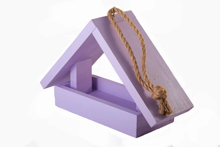 Кормушка для птиц подвесная House_for_birds "Радуга" сиреневая - изображение 3