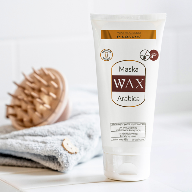 Maska do włosów farbowanych ciemnych Pilomax Wax Angielski Wax Arabica regenerująca 200 ml (5901986061366) - obraz 2