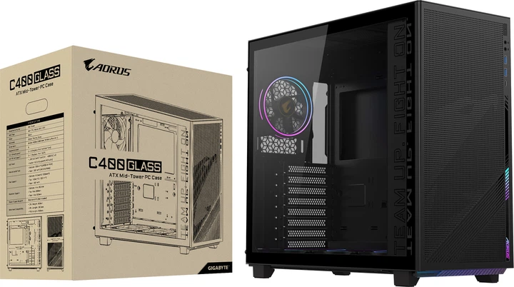 Корпус Gigabyte Aorus C400 Glass Black (GB-AC400G) - Фото 9 Корпус Gigabyte Aorus C400 Glass Black (GB-AC400G) - зображення 9