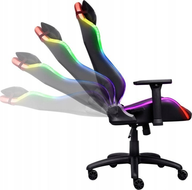 Fotel gamingowy Trust GXT719 RUYA RGB Black (8713439251852) - obraz 4