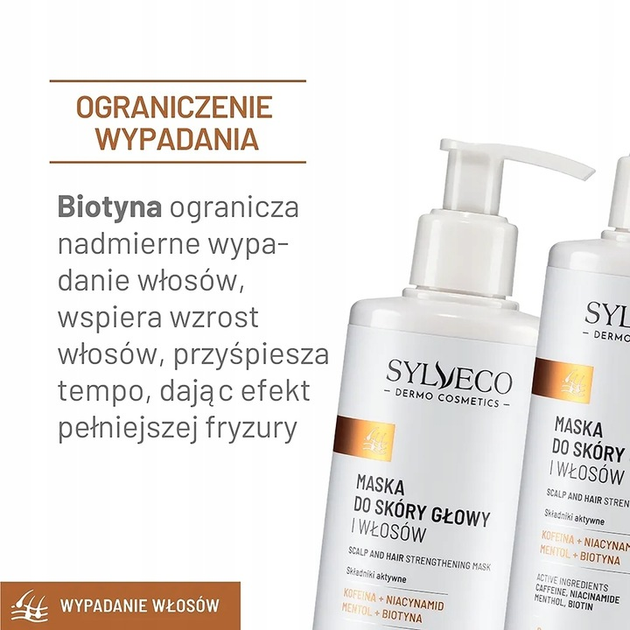 Maska przeciw wypadaniu włosów i do skóry głowy Sylveco Dermo 300 ml (5902249019810) - obraz 2