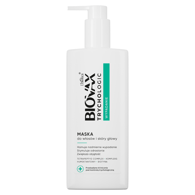 Maska przeciw wypadaniu włosów i do skóry głowy Biovax Trychologic 200 ml (5900116092676) - obraz 1