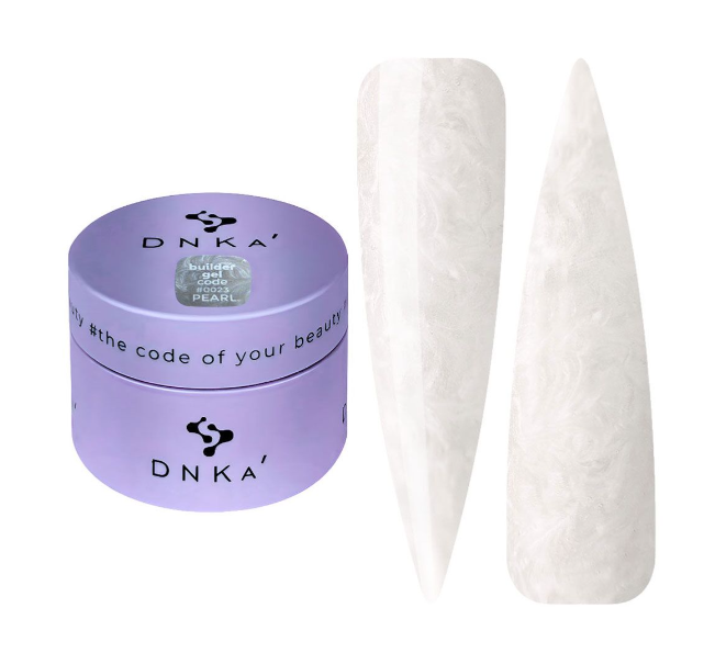 Гель для моделирования ногтей DNKa Builder Gel Pearl 0023 светло-бежевый с перламутром 30 мл - изображение 2