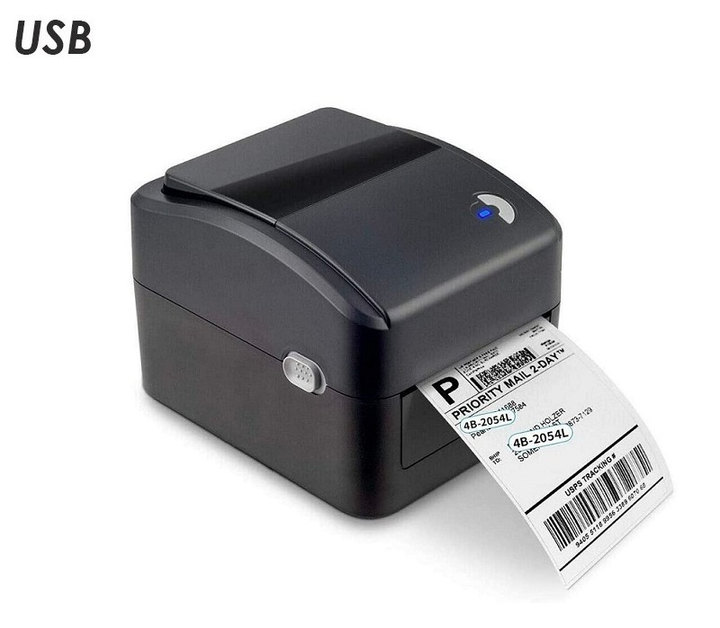 Принтер этикеток Xprinter XP-420B USB+Ethernet LAN для Новой почты термопринтер наклеек и бирок 108мм черный (XP420B) - изображение 1