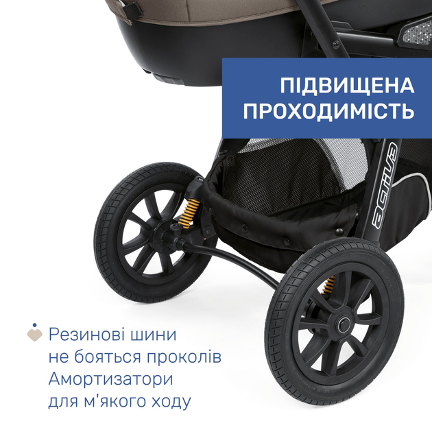 Коляска 2 в 1 Chicco Activ3 Темно-бежевая (87087.34.01) - изображение 8