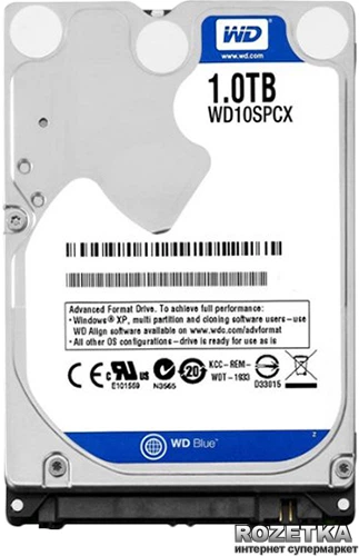 Жесткий диск Western Digital Blue 1TB 5400rpm 16MB WD10SPCX 2.5