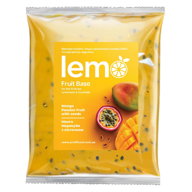 Купити Фруктове пюре пастеризоване LEMO Манго-Маракуйя з зернятами 1 кг ...