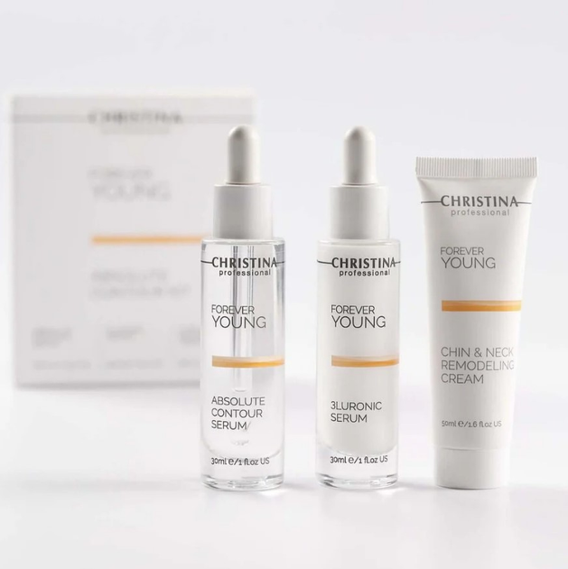 Набір для догляду за обличчям Christina Forever Young Сироватка для обличчя 30 мл + Сироватка для обличчя 30 мл + Крем для обличчя та шиї 50 мл (7290100365540) - зображення 5