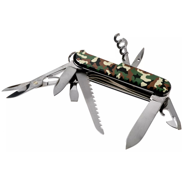 Комплект Нож Victorinox Huntsman Millitary 1.3713.94 + Чехол с фонариком Police - изображение 2