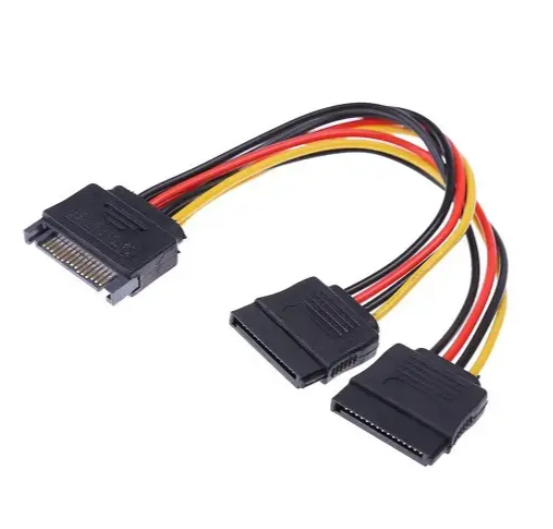 Розгалужувач живлення SATA M до 2xSATA F 20 см (LKMTR_800780) - Фото 1 Розгалужувач живлення SATA M до 2xSATA F 20 см (LKMTR_800780) - зображення 1