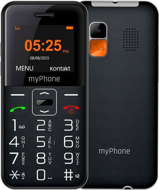 Telefon komórkowy MyPhone Halo Easy Black (TEL000347) - obraz 1