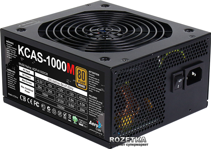 Блок питания Aerocool KCAS-1000M 1000W – фото, отзывы, характеристики в ...