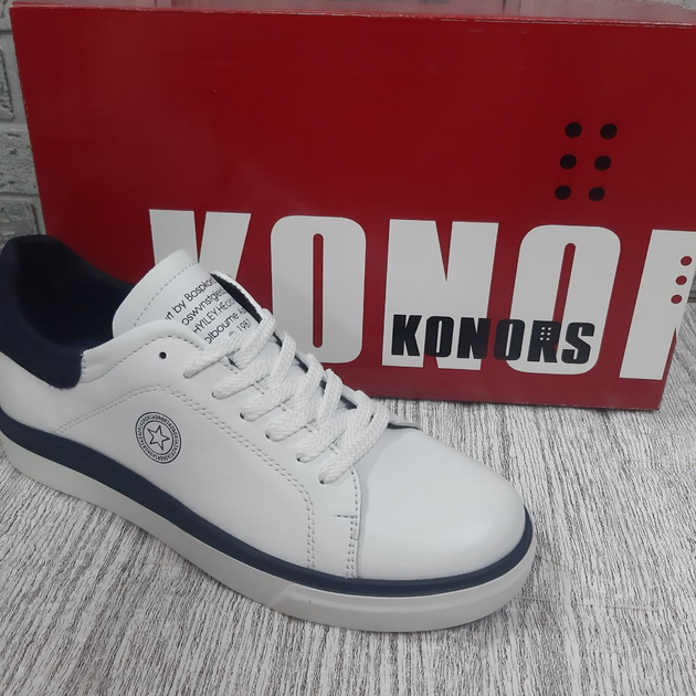 Кеды мужские Konors White Blue 43 - Фото 4 Кеды мужские Konors White Blue 43 - изображение 4