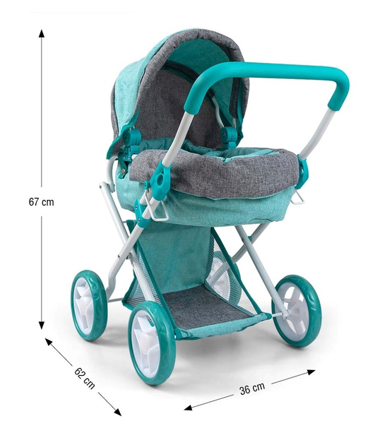 Коляска для ляльок Milly Mally Alice Prestige м'ятна 3103 (5901761125597) - зображення 6