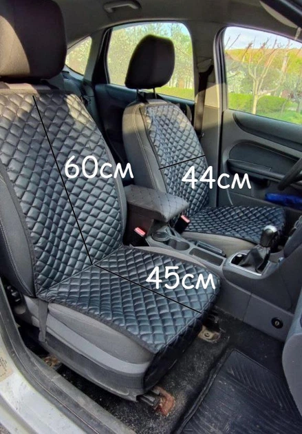 Накидка на автомобильное сидение кресло Chevrolet Aveo чехол универсальный из экокожи перешитой ниткой черного цвета - Фото 5 Накидка на автомобильное сидение кресло Chevrolet Aveo чехол универсальный из экокожи перешитой ниткой черного цвета - изображение 5
