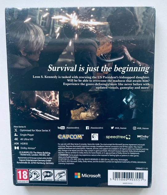 Resident Evil 4 Remake Steelbook Edition + картонний футляр, російська версия - диск для Xbox Series X - зображення 3