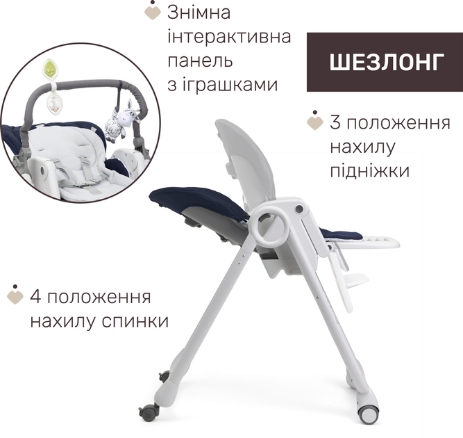 Стульчик для кормления Chicco Polly Magic Relax Синий (79502.64.00) - изображение 2
