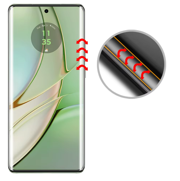 Защитное стекло CDK для Motorola Edge 50 Fusion | UV Curved (018173) (clear) - изображение 3