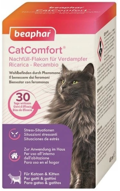 Wkład do dyfuzora uspokajającego dla kotów Beaphar CatComfort z feromonami 48 ml (8711231121144) - obraz 1