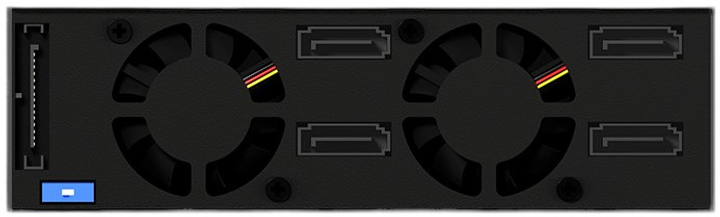 Backplane ICY BOX 1x5.25" - 4x HDD/SSD 2.5" Black (IB-2240SSK) - obraz 4