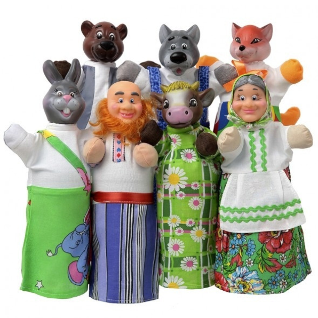 Игровой набор кукольный театр Маша и медведь 6 кукол-перчаток 04137