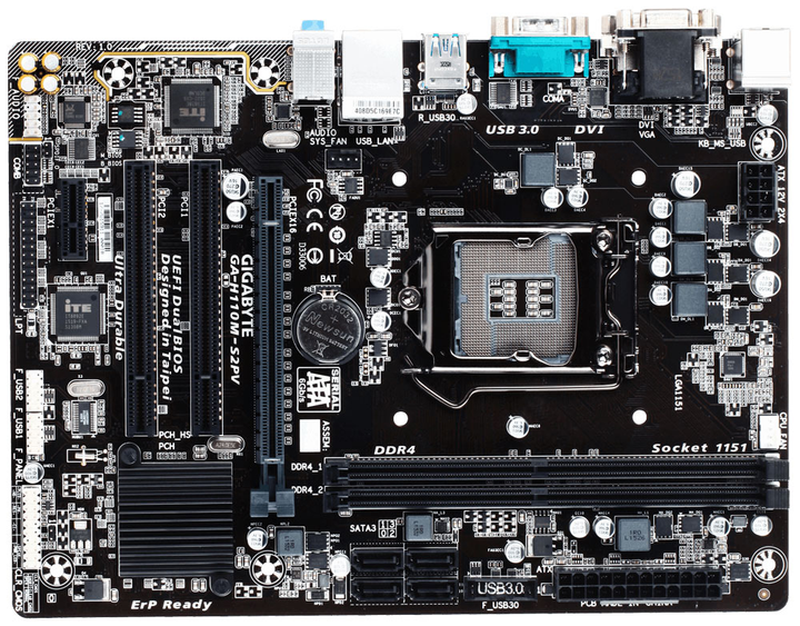 Материнская плата Gigabyte GA-H110M-S2PV (s1151, Intel H110, PCI-Ex16 ...