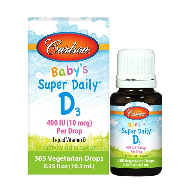 Витамины и минералы Carlson Labs Baby's Super Daily D3 400 IU, 10.3 мл - Фото 1 Витамины и минералы Carlson Labs Baby's Super Daily D3 400 IU, 10.3 мл - изображение 1