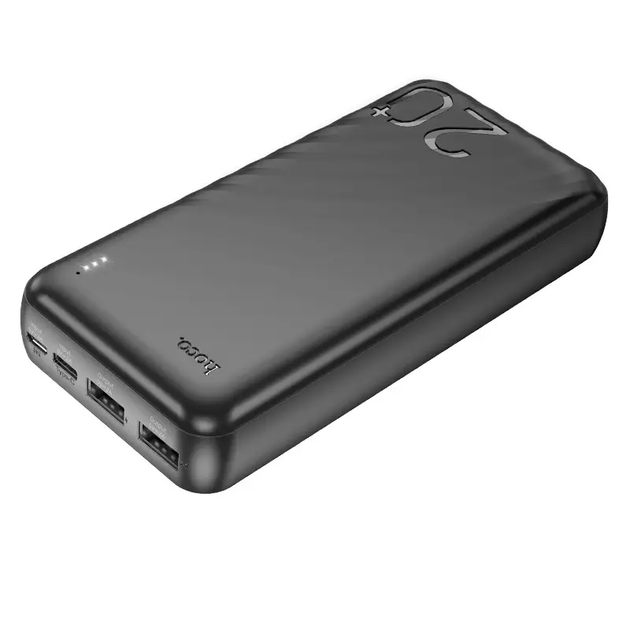 Powerbank Hoco J123A 20000 mAh Type-C / microUSB Чорний G-10821 - Фото 2 Powerbank Hoco J123A 20000 mAh Type-C / microUSB Чорний G-10821 - изображение 2