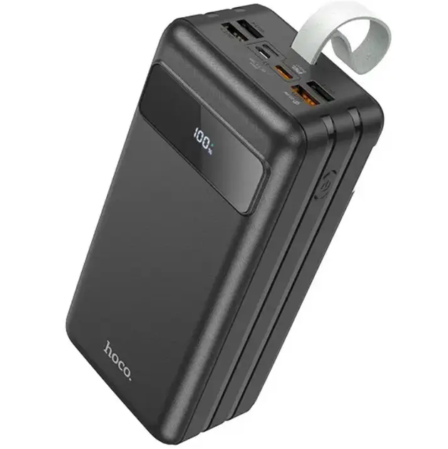Powerbank Hoco J86B 60000 mAh Type-C з ліхтариком та швидкою зарядкою Чорний G-6769 - изображение 5