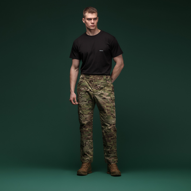 Комплект футболок Basic Military T-shirt. Чорний - Олива. Розмір S - зображення 2