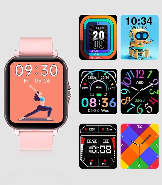 Смарт-часы Bakeey H13 MINI PINK c тонометром, пульсоксиметром, разговор, 2 ремешка - изображение 4