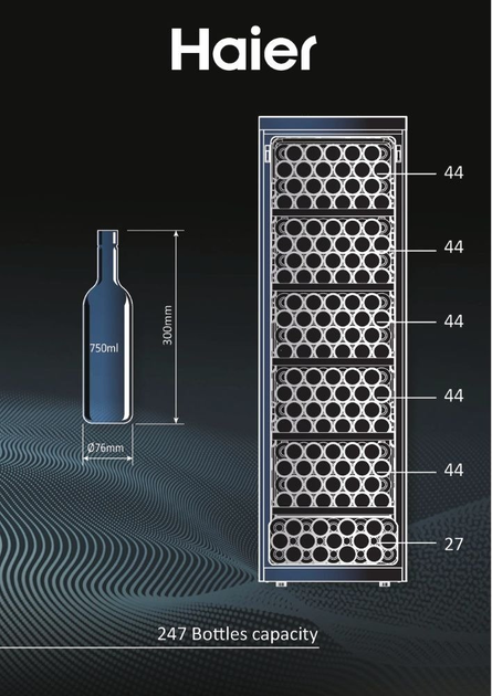 Винна шафа Haier HWS247FDU1 - зображення 8