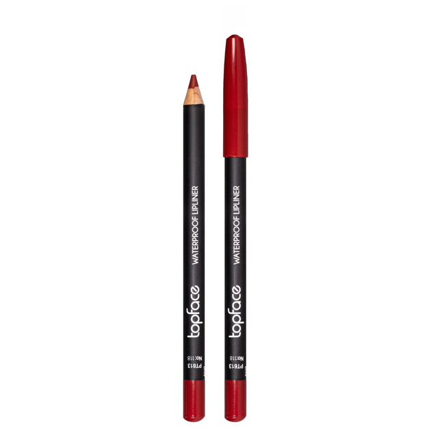 Карандаш для губ Topface Waterproof Lipliner водостойкий PT613 №118 Темно-красный - Фото 1 Карандаш для губ Topface Waterproof Lipliner водостойкий PT613 №118 Темно-красный - изображение 1