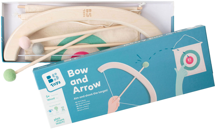 Лук дерев'яний BS Toys Bow and Arrow з аксесуарами (8717775444756) - зображення 2