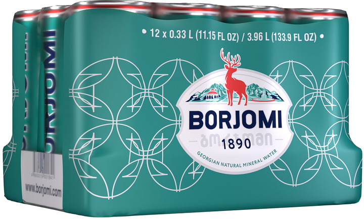 Акція на Упаковка мінеральної лікувально-столової сильногазованої води Borjomi 0.33 л х 12 банок від Rozetka