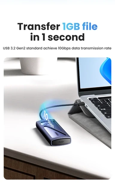 Внешний корпус UGREEN карман для жесткого диска M.2 NVMe SSD 10 Гбит/с USB Grey (CM578) - изображение 4