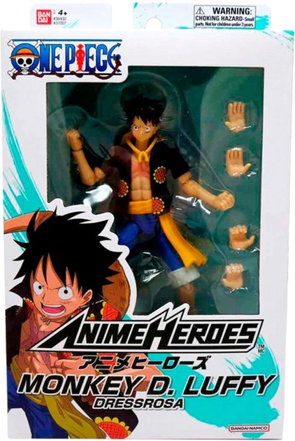 Фігурка Bandai Anime Heroes One Piece Monkey D. Luffy Dressrosa 17 см (3296580370078) - зображення 5