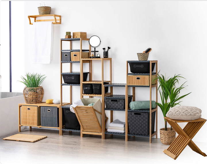 Regał 5five Simply Smart z bambusa 5 półek 32 x 18.5 x 77.5 cm Beżowy (3560239680475) - obraz 3
