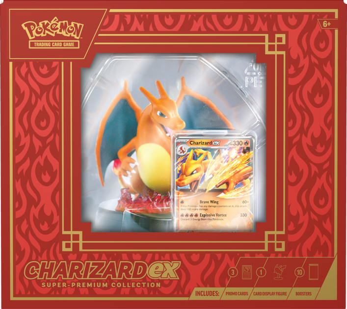 Набір карток Pokemon Company International Pokemon TCG Charizard Ex Super Premium Collection з фігуркою (англійське видання) (0196214112001) - зображення 3
