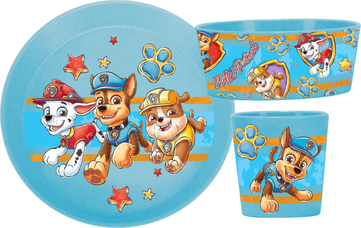 Набір дитячого посуду Koziol Connect Paw Patrol Organic 3 предмети Блакитний (4002942592083) - зображення 1