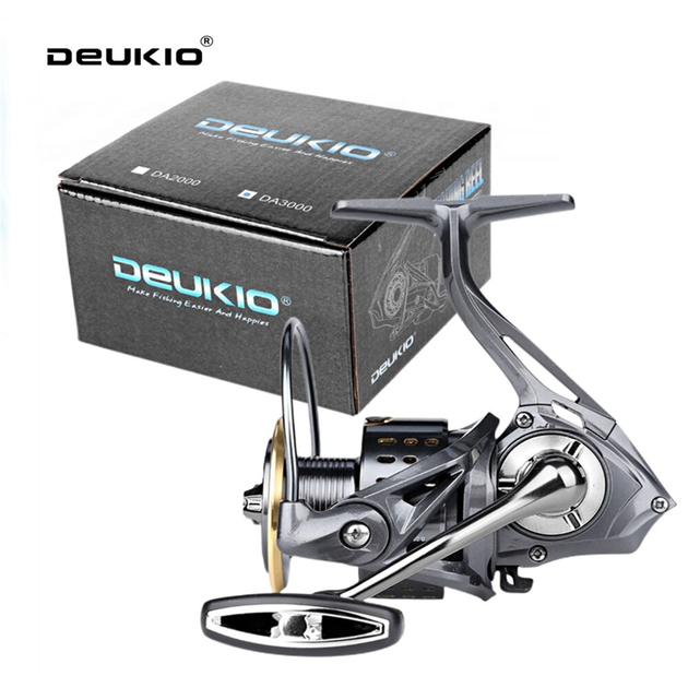 Спининговая катушка DEUKIO 3000, 5+1bb, 5,2:1, 0,24-180м, 0,28-150м, 0,33-130м, - изображение 3