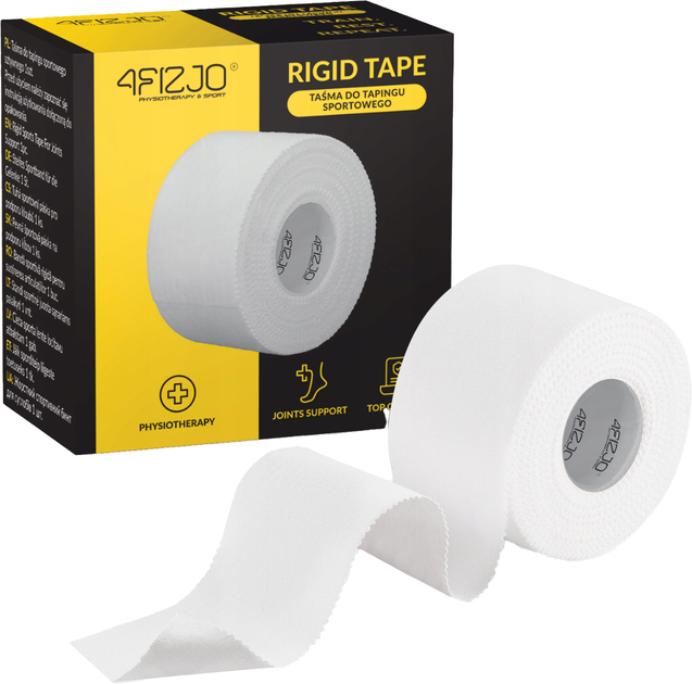 Кінезіо тейп 4FIZJO Rigid Tape 3.8x10 жорсткий White (P-5905973400817) - зображення 1