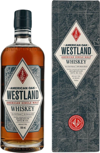 Віскі Westland American Oak 0.7 л 46% у подарунковій упаковці (855410003499) - Фото 1 Віскі Westland American Oak 0.7 л 46% у подарунковій упаковці (855410003499) - зображення 1