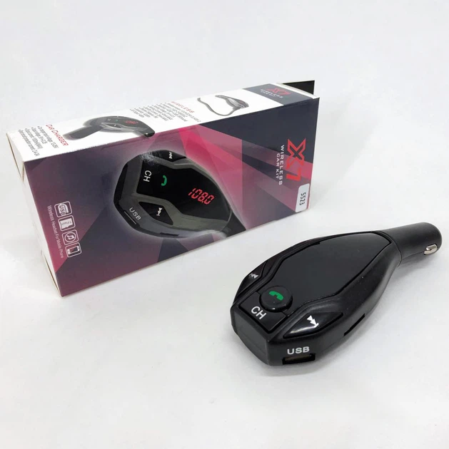 FM трансмиттер X7 Bluetooth, золотой - Фото 1 FM трансмиттер X7 Bluetooth, золотой - изображение 1